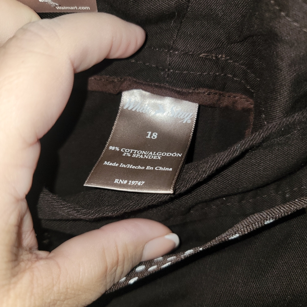 NWT White Stag Brown Shorts With Belt Womens Plus Sz 1X 18 - Picture 5 of 5